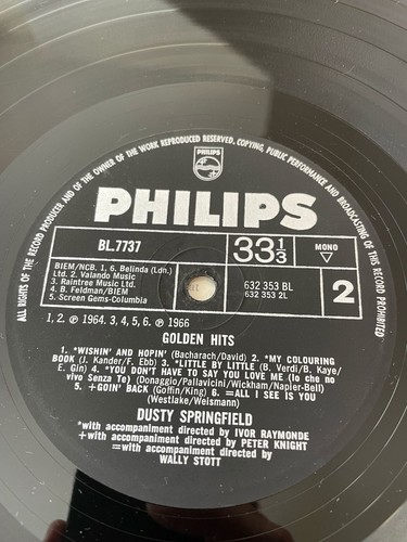 DUSTY SPRINGFIELD - GOLDEN HITS The Best Of 1st UK Mono 1966 Philips LP VG+ - Picture 5 of 6
