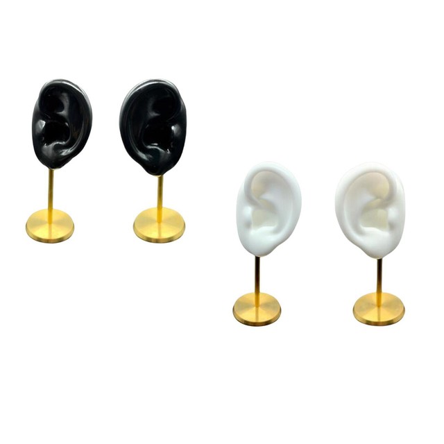 Earring Display Stand Human Ear Model with Base Durable Jewelry Organizer for Earring Display Stand Human Ear Model with Base Durable Jewelry Organizer for