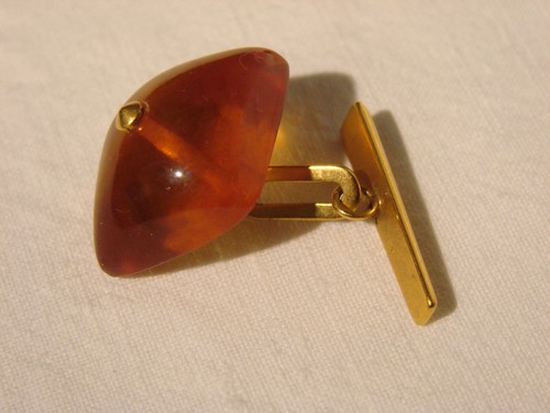 3 Bernsteinknöpfe Manschettenknöpfe amber ll colours round beads - Bild 4 von 7