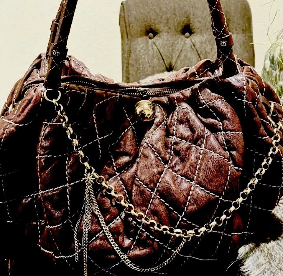 AUTÉNTICO BOLSO DE MANO DE CUERO HOBO ACOLCHADO JUICY COUTURE VINTAGE AUTÉNTICO Foto 2 de 4