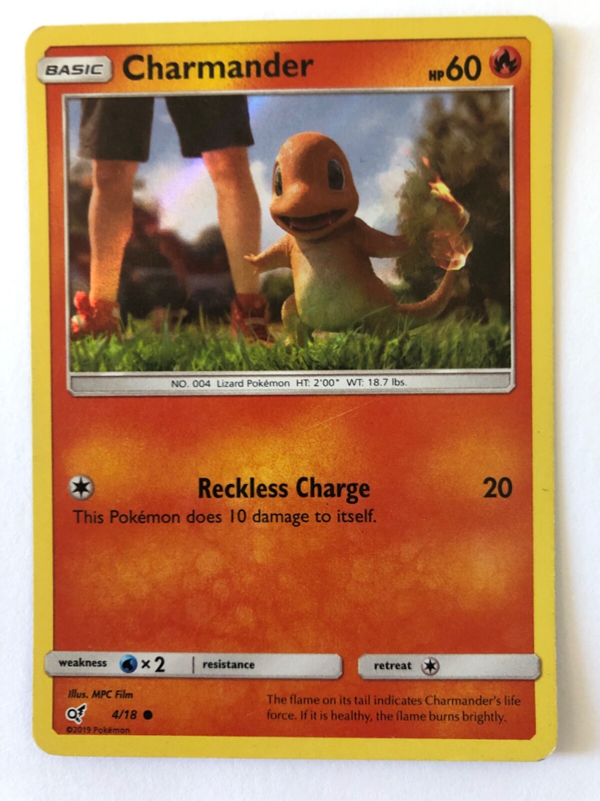 Charmander #4/18 Detective Pikachu Holo Pokemon TCG 2019 LP excellent