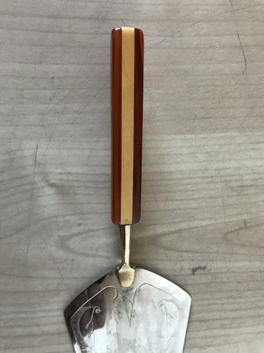 De colección Alemán Art Deco década de 1940 Cortadora de pasteles Servidor Hornear Cocina Soporte Regalo - Imagen 2 de 3