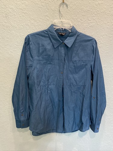 Lucky Brand Silk Blend Button Down Blouse Size S - Picture 2 of 8