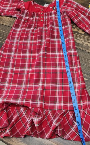Disney Store Minnie Mouse Red Plaid Gown Girls Christmas - Picture 7 of 7