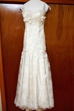 Justin Alexander Wedding Dress size 6 cream/silver