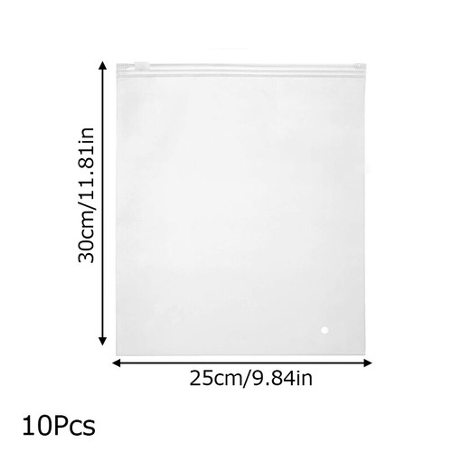 10Pcs Frosted Resealable Zipper Plastic Bag For T Shirts Clothes Packaging Bags - Picture 16 of 18