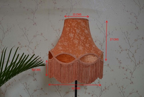 Lampshade eye dome burnt orange hand-stitched table lampshade floor lampshade - Picture 5 of 7