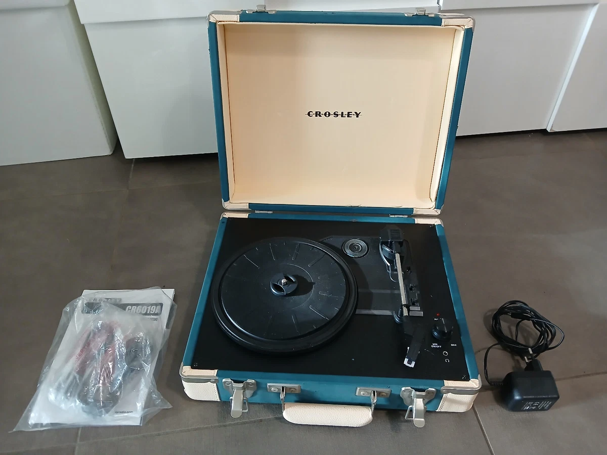 Ago Giradischi Per Crosley NP4, CR245, CR246, CR249, CR2402, CR2402 C, CR2413 A, CR6004 A, CR6002 A In Pelle Storage Box