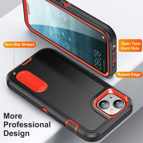 For iPhone 16e 15 Pro Max 14 13 12 11 Defender Case Heavy Duty Shockproof Cover - Picture 7 of 104