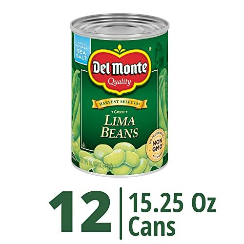 DEL MONTE COSECHA SELECCIONA FRESCAS CORTE Frijoles Verdes Lima Verdes Verduras Enlatadas 12 Pac... - Imagen 2 de 9