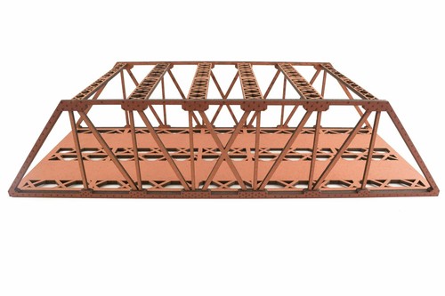 WWS Double Track Hi-Detail Red MDF Girder Bridge 450mm – OO/HO Model Railway - Picture 3 of 8