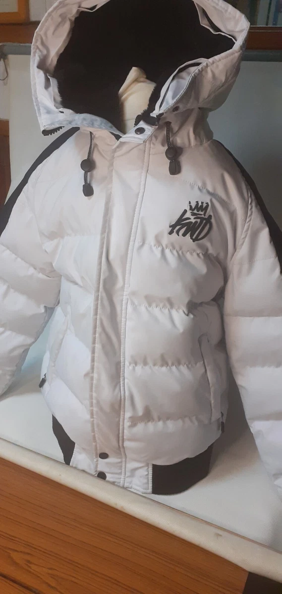 kings will dream Hooded White puffer jacket Large eBay