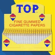 TOP - Fine Gummed Cigarette Rolling Papers - 10 Packs Original Booklets