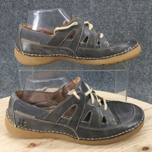 Naturalizer Shoes Womens 8 M Jessica Casual Lace Up Oxfords Blue Leather Low Top