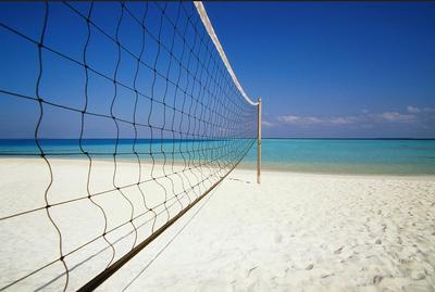 Volleyballnetz 9,5x1,0m mit Stahlseil Beachvolleyball Volleyball Netz