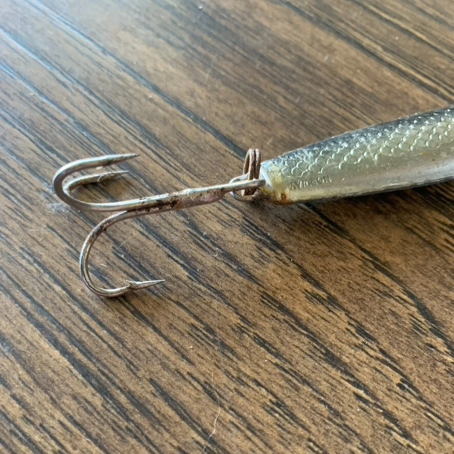 1 复古挪威制造 GIBBS? MINNOW蓝色银色重型 — 第 2/4 张图片