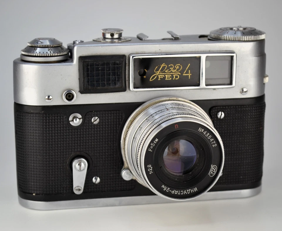 FULLY SERVICED! SOVIET USSR "FED 4" RF camera + Industar-26m LENS f2.8/50 M39 - Image 2 of 4