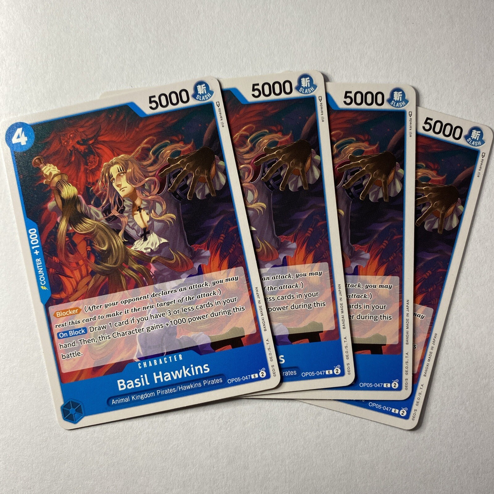 Basil Hawkins OP05-047  C ONE PIECE CARD GAME 4x Playset