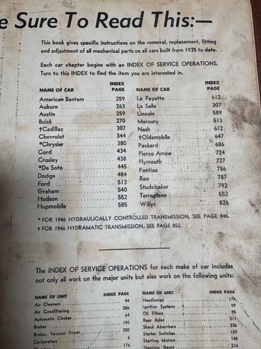 Vintage 1946 Motor's Auto Repair Manual 9th Edition - Picture 3 of 10