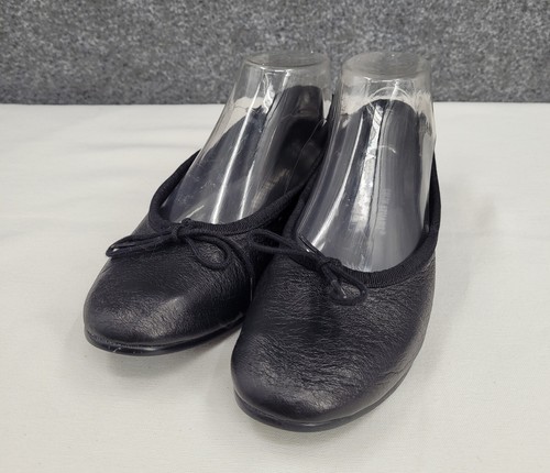 Colin Stuart Leather Flats Womens 6.5 Slip On Lightweight Rubber Soles Black NEW - Picture 11 of 12
