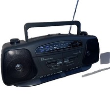 Lenoxx Sound Am/FM Stereo Radio Dual Cassette Tape Recorder Model CT-749