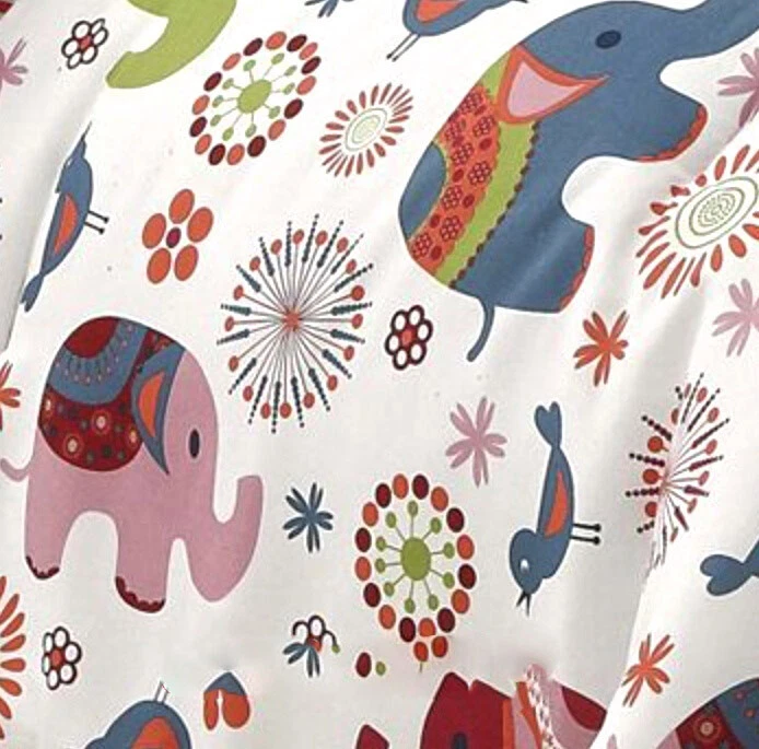 Girl Pink Zoo Safari Elephant Floral Twin/Full Comforter Sheet Set+Plush Animal - Image 3 of 4
