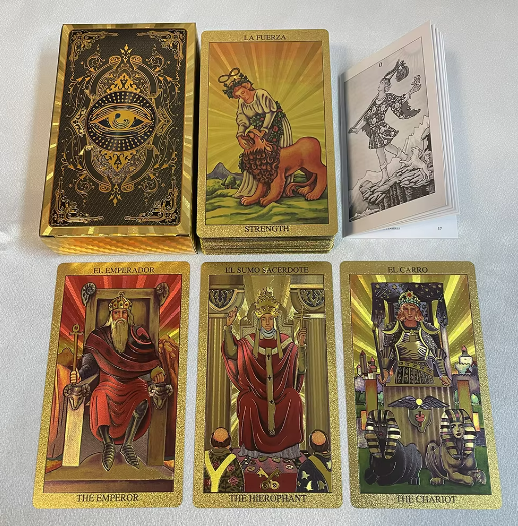 レア！！Golden Rider Tarot Deck タロットカード English Spanish Español Gold rider tarot cards deck Cartas