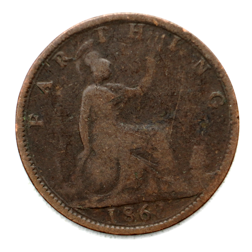 1862 Great Britain 1 Farthing Coin, km747.2 - Excellent Coin 🇬🇧