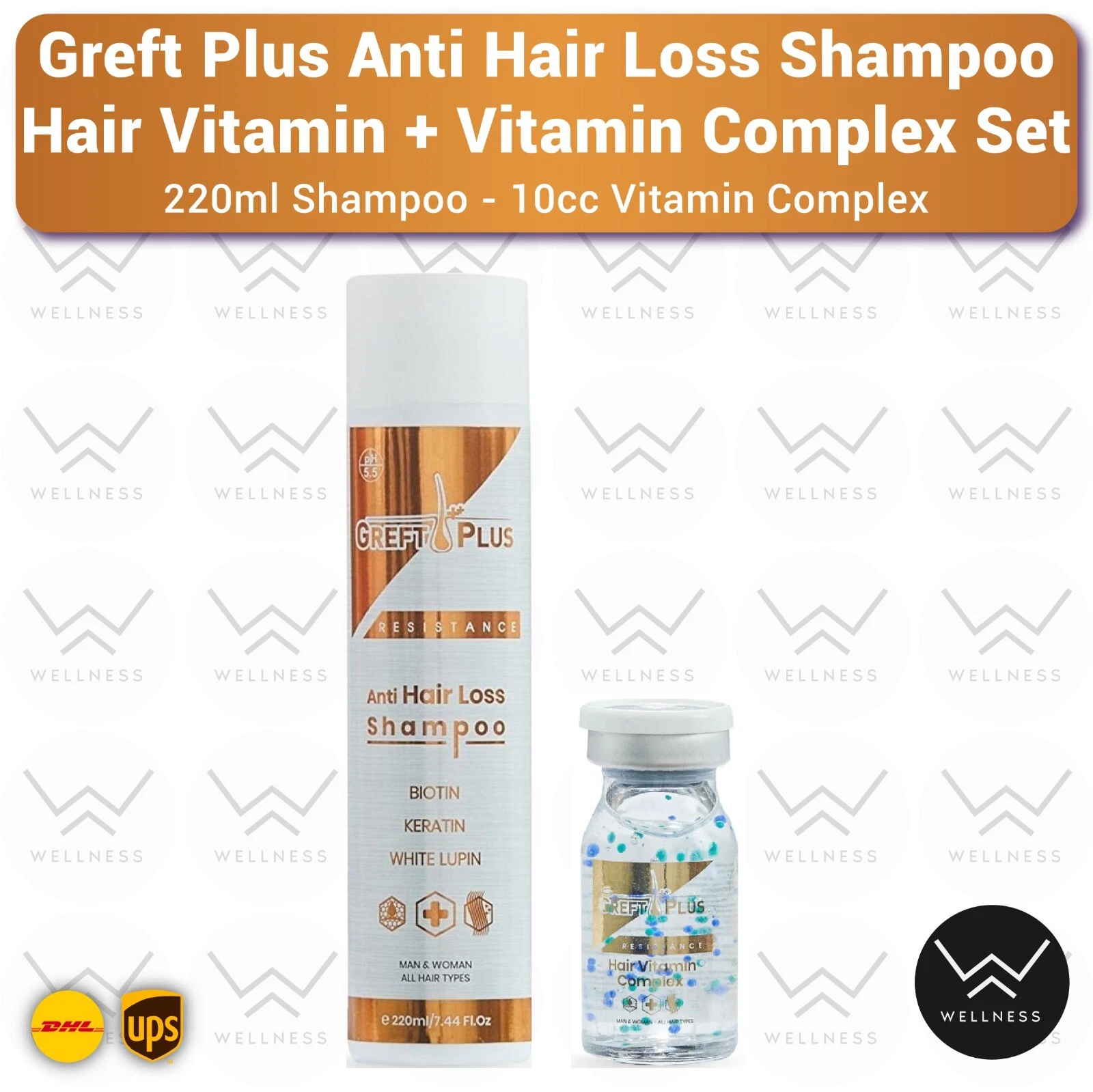 Greft Plus Anti Hair Loss Nourishing Shampoo and Vitamin Complex Serum Set