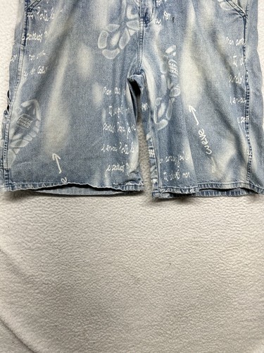 Bermuda Marithe Francois Girbaud denim pantaloncino uomo 40 blu stampa all over - Foto 8 di 15