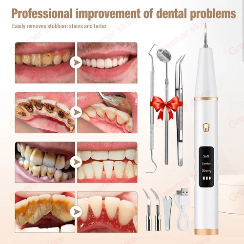 NUEVO Limpiador de dientes ultrasónico escalador dental sarro de dientes kit removedor de placa ST - Imagen 10 de 16