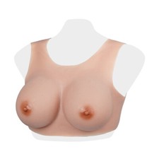 Minaky B-G Cup Silicone Round Neck Realistic Breast Forms Fake Boob Crossdresser