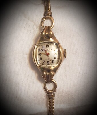 Gold Vintage Roamer Square Jewels Ladies Watch | eBay