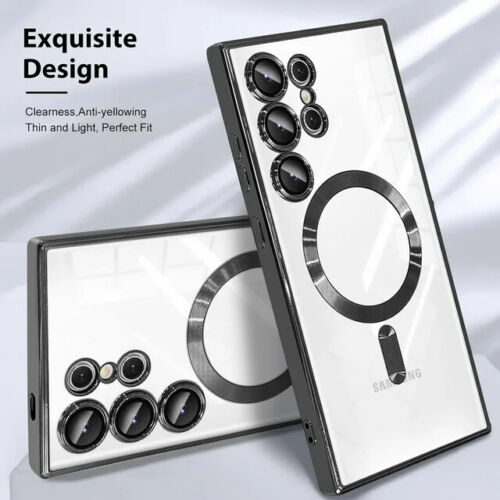 For Samsung Galaxy S25 S24 Ultra Edge Plus Clear Case Magnetic Mag Safe Cover - Picture 7 of 20
