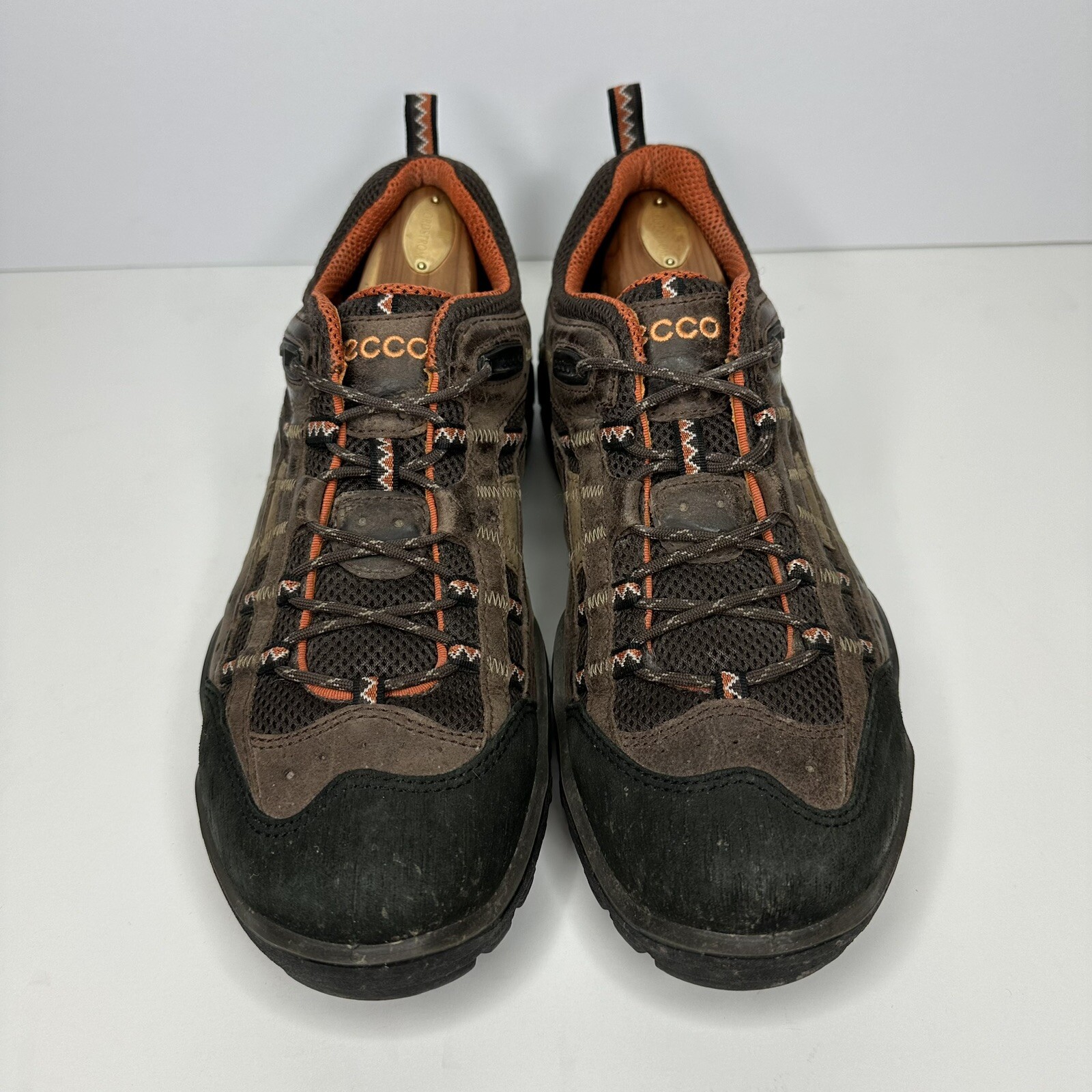 ECCO Receptor Yak Leather Hiking Shoes Mens Size 43 E… Gem
