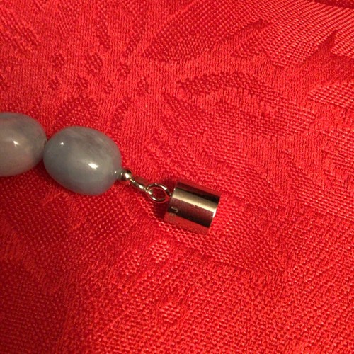 BBJ Sterling Silver Beaded Larimar Stone Necklace 18” - Picture 4 of 6