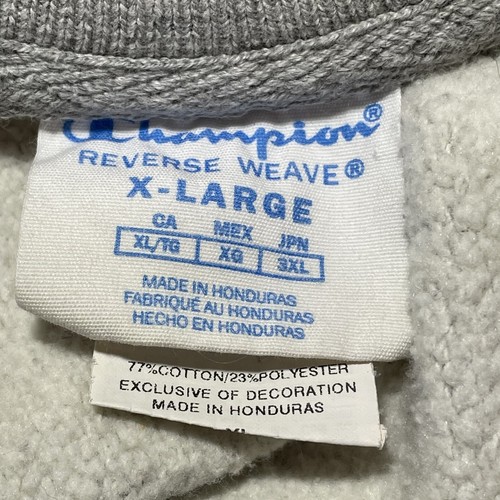 Sudadera Vintage Champion Tejido Inverso Para Hombre XL Gris Bordado Spellout - Imagen 3 de 13