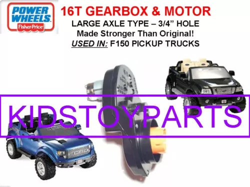 2x Power Wheels 7R Gearboxes & Motors  F150 Jeep Hurricanes & DuneRacer 3/4" AXL