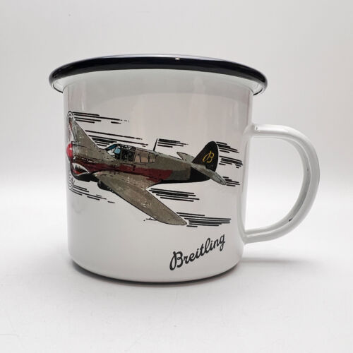 NEU BREITLING Neuheit Flugzeug Fahrrad Surf Van Emaille Kaffee Tee Tassen 3er Set - Bild 4 von 10