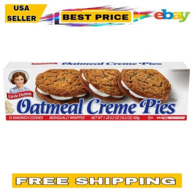 Little Debbie Oatmeal Crème Pies 12 Individually Wrapped Sandwich Cookies 16.2oz