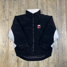 Fila Puffer Coat Full-zip Y2k Vintage Sports Jacket, Black, Womens Medium