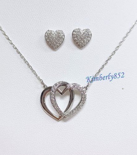 Swarovski Dear Entwined Heart Necklace/Earrings Set RHS Crystal NEW 5346124 - Picture 6 of 15