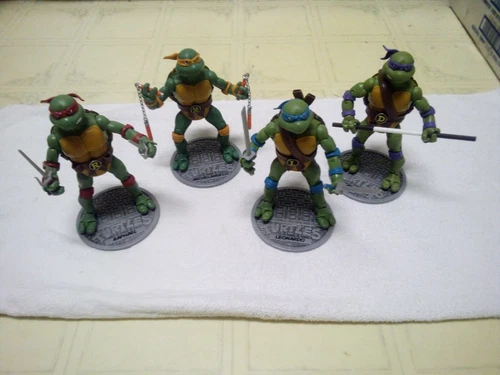 Playmates TMNT Classic Collection All 4 Turtles 2013 Complete Figure Lot Nice