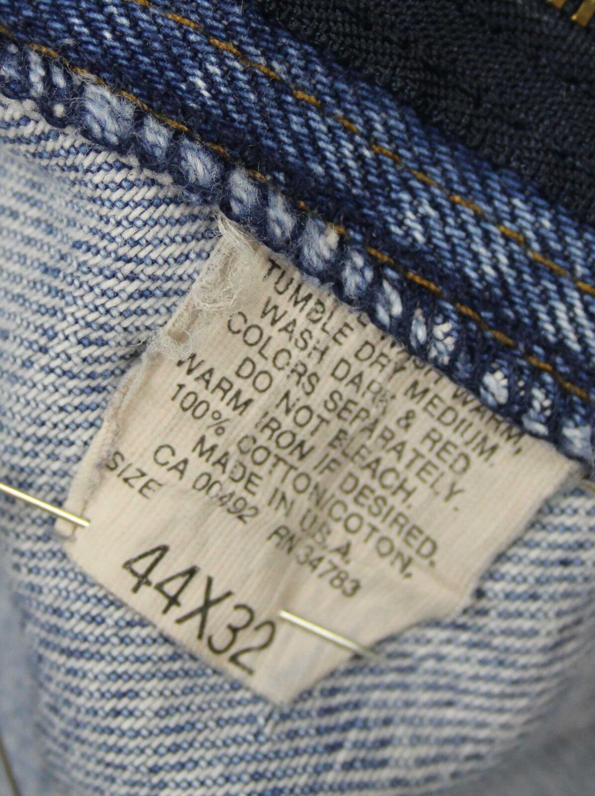 Men's 80s Vintage LEE RIDERS Denim Jeans, Distres… - image 8