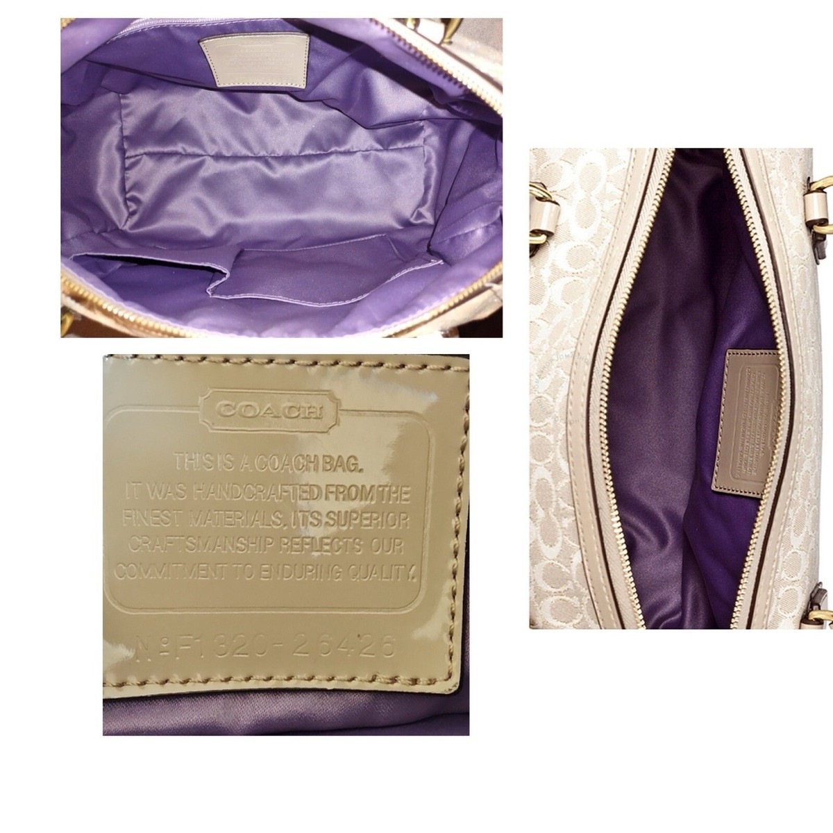 Coach Poppy East West Signature Sparkly Gold Satchel Bag Coach Poppy East West Signature Sparkly Gold Satchel Bag