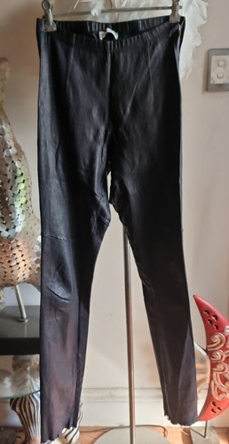 Scanlan Theodore Leather Pants Leggings Sz 8 - Picture 11 of 12