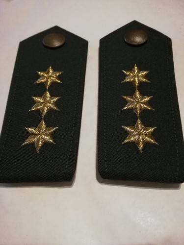 1 PAAR POLIZEI SCHULTERSTÜCKE (RÄNGE SORT.) GRÜN/SILBER/GOLD Schulterklappen - Picture 15 of 16