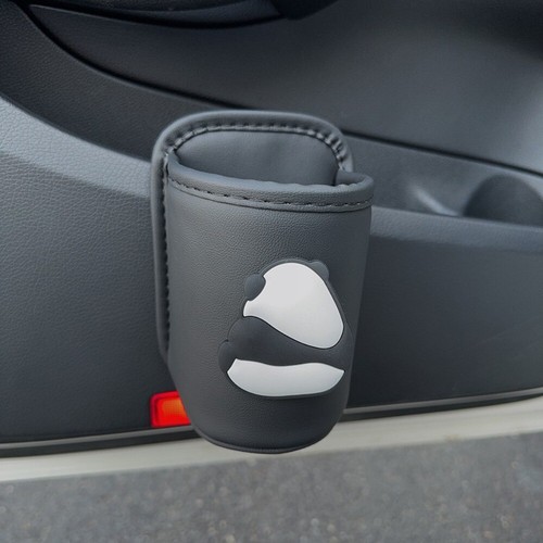 PU Leather Car Cup Holder Panda Cup stand Cute Car beverage rack Automotive - Afbeelding 16 van 21