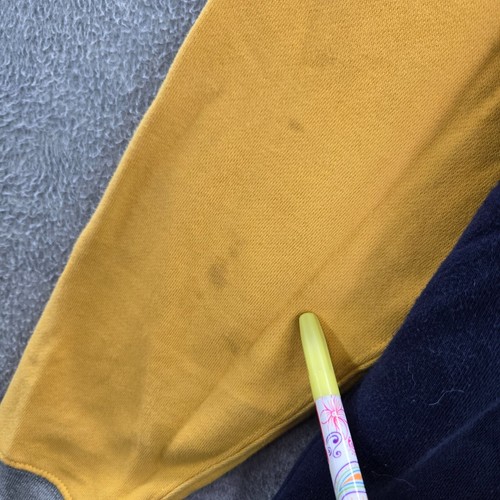 Polo Ralph Lauren Boys Sweatshirt Large Yellow Colorblock Full Zip Hoodie READ - Picture 6 of 14