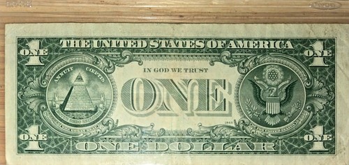 Billete de banco de la Reserva Federal de 1 dólar sólido de 4 dígitos 1974 A733979A - Imagen 3 de 4